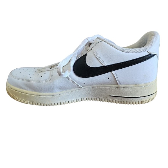 Nike Mens Air Force 1 '07 CJ0952 100 White/Black - Men's Size 8 Womens 10 - Picture 7 of 10